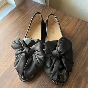 Botkier Patent Leather Bow Loafers